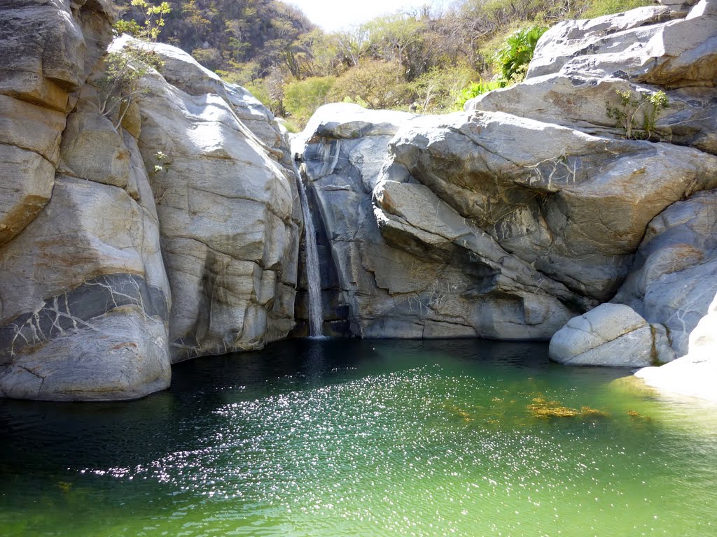 Cascada Sol del Mayo en el Cañón de la Zorra en Cabos San Lucas | Imagen extraída de mapio.net