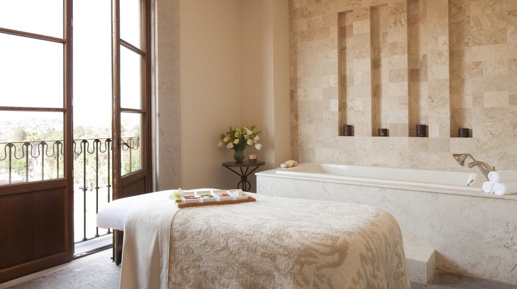 Spa treatment room at Sense Spa, one of the best spas in San Miguel de Allende