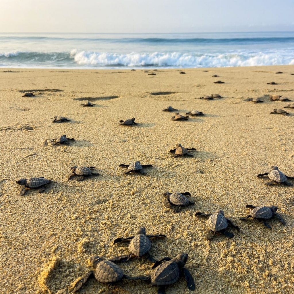 Release baby turtles at Playa Bacocho in Puerto Escondido