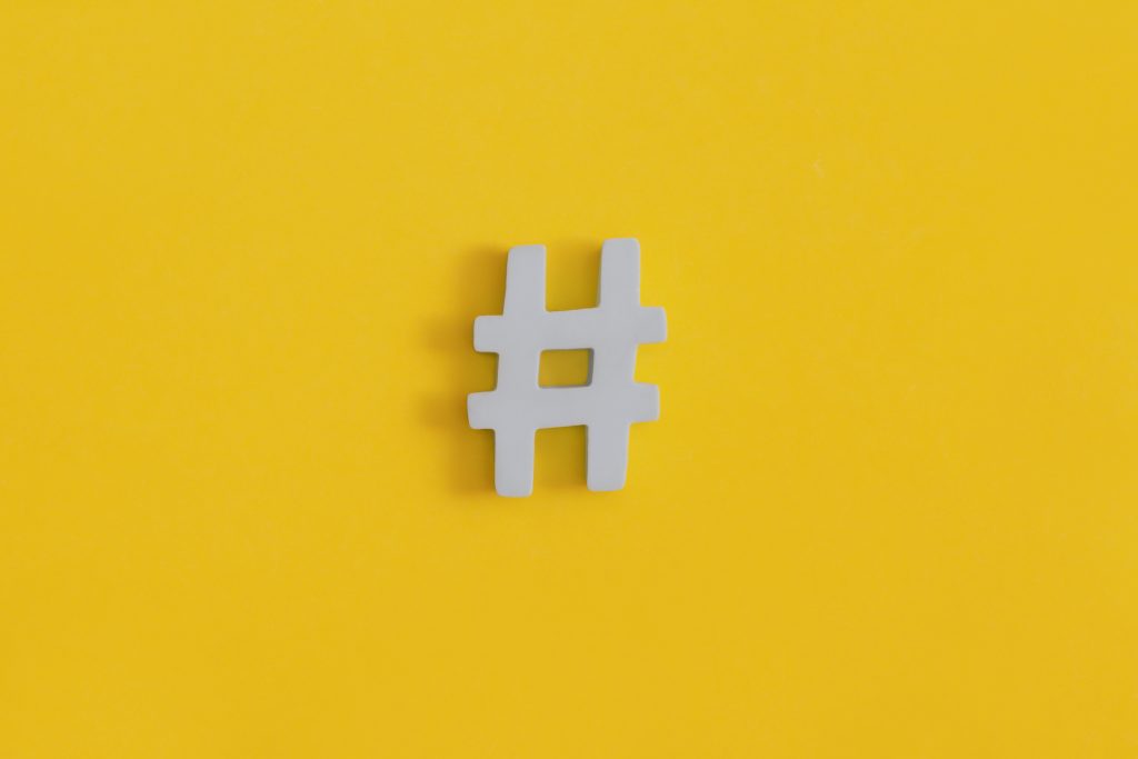 Hashtag symbol. Social media concept